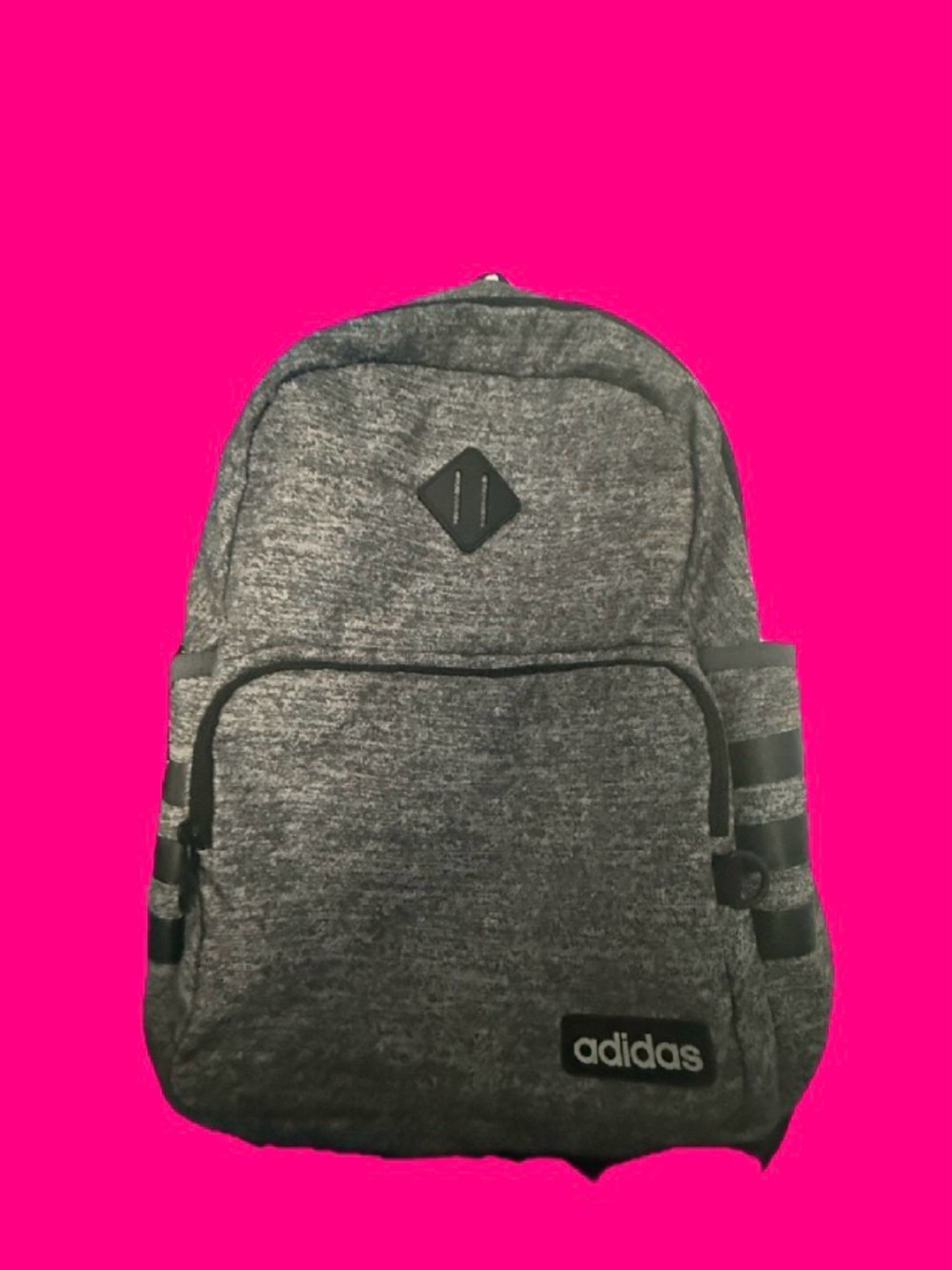 adidas Gray Heather Everyday Backpack with Front Pocket